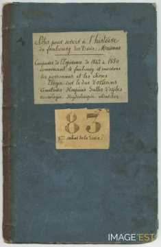 Page de couverture du manuscrit Morius 83